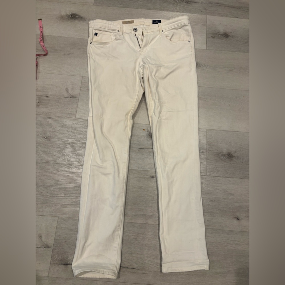 AG Adriano Goldschmied White Slim Stilt Jeans